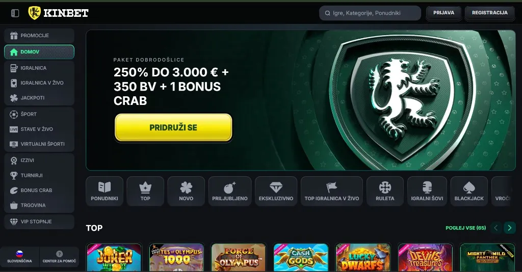 Kinbet na namiznem zaslonu